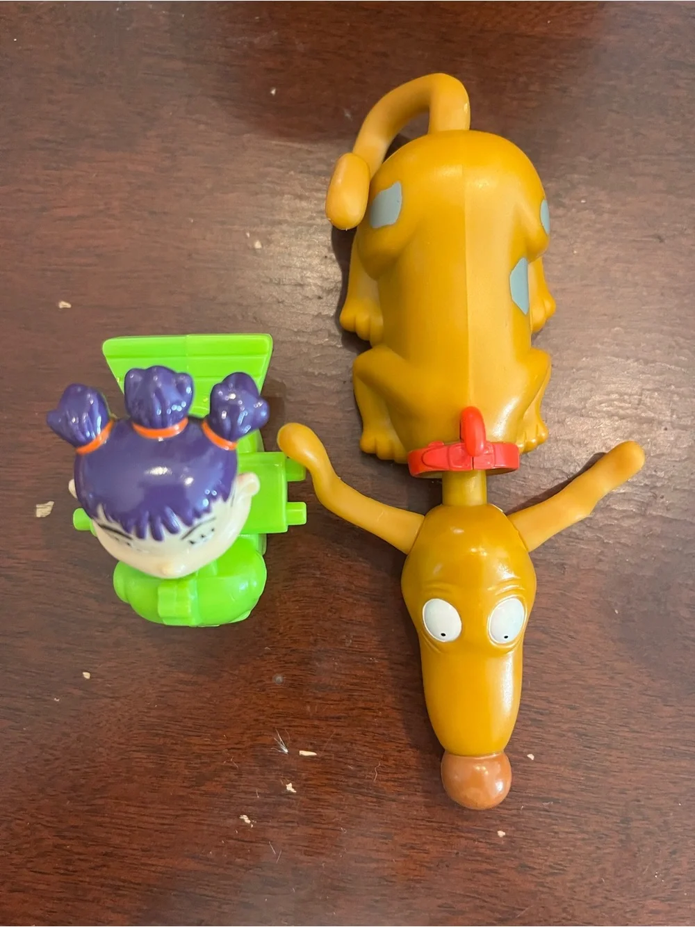 Orange Dog and Green Character Play Figures - Kids Action Toy Set